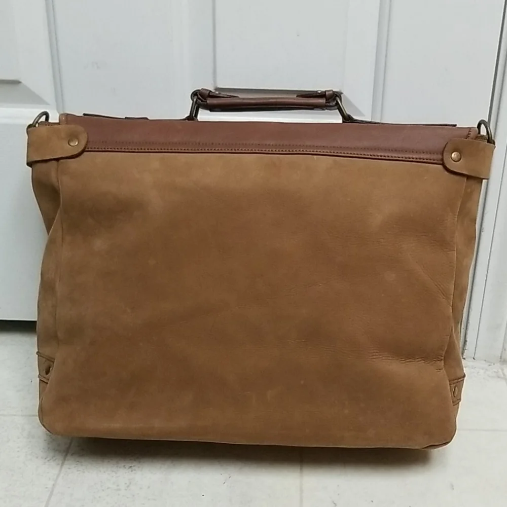 Vintage Leather Large Messenger Style Briefcase